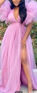 A Classy Pink Plus size Tulle Dress!  May fit (XL).